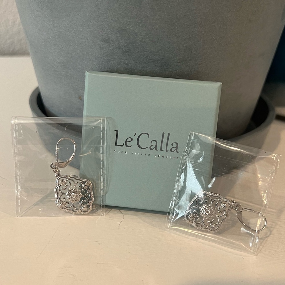 Le' Calla Silver Earrings - New in Box
